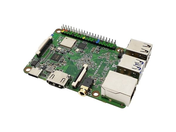 Rock Pi 4+ Model B 2GB/16GB med dualband 2,4/5GHz WLAN/Bluetooth 5.0 intern antenne (RS114B+D2E16)