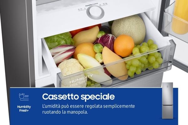 Samsung RB38C776DS9, Ikke-frost (kjøleskap), SN-T, 8 kg/24t, D, Fresh zone compartment, Rustfritt stål