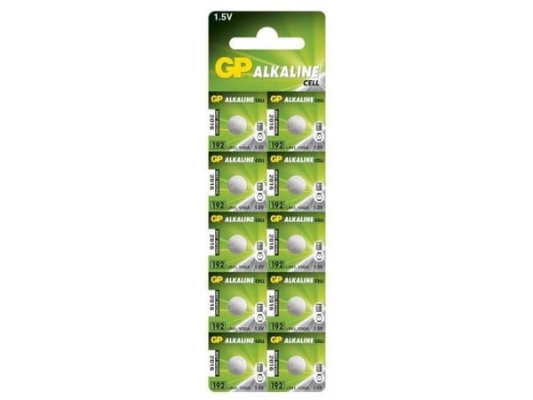 GP knappcellsbatteri LR 41 1,5 V, 10 st Alkali-mangan GP192ASTD533C10