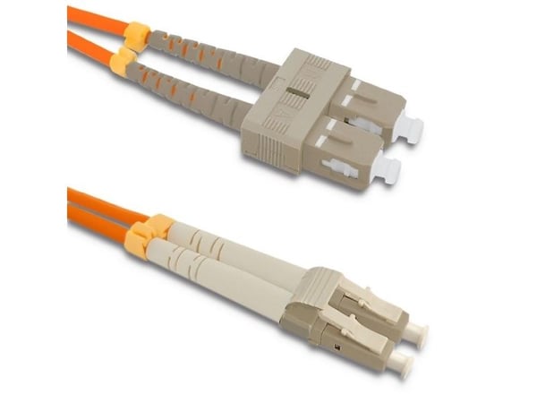 Qoltec - Koblingskabel - SC/UPC-multimodus (hann) til LC/UPC-multimodus (hann) - 2 m - fiberoptisk - dupleks - 50 / 125 mikroner - OM2 - halogenfri...