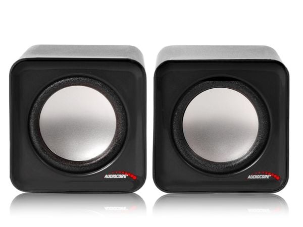 Audiocore AC870 B, 2-suuntainen, 2.0 kanavaa, Langallinen, 3 W, 200 - 20000 Hz, Musta, Harmaa