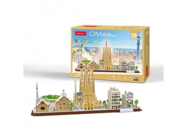 Cubicfun puslespill 3D City Line Barcelona