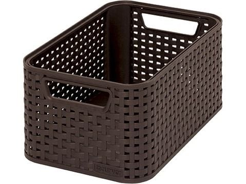 Curver Style S, Lager kurv, Brun, Rattan (vifte), Monokromatisk, Baderom, Soverom, 285 mm