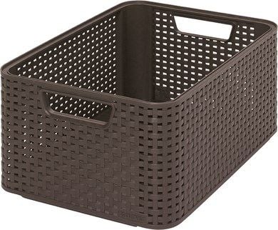Curver Style M, Lager kurv, Brun, Rattan (vifte), Monokromatisk, Baderom, Soverom, 386 mm