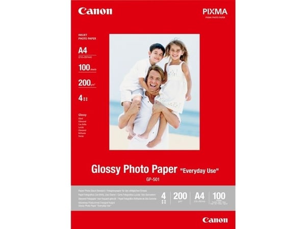 Canon GP-501 - Skärm - A4 (210 x 297 mm) - 200 g/m² - 100 ark fotopapper - för PIXMA iP90, MG2555, mini260, MP180, MP490, MP510, MP550, MP560, MP96...