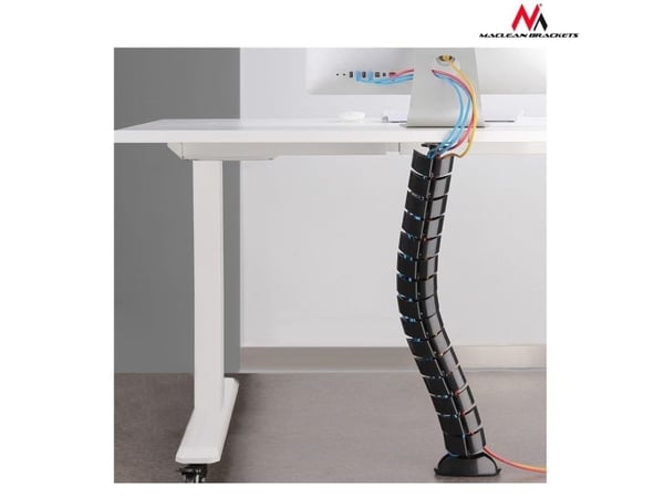 MACLEAN MC-768B kabelholder for kabelstyring, til bord, lang regulerbar
