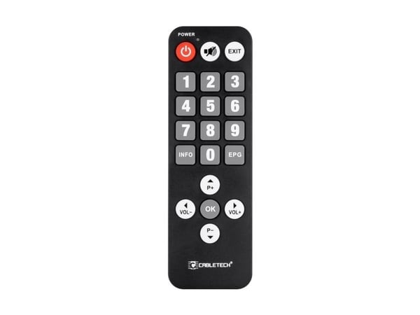 Cabletech RTV kaukosäädin DVB-T senioreille universaali