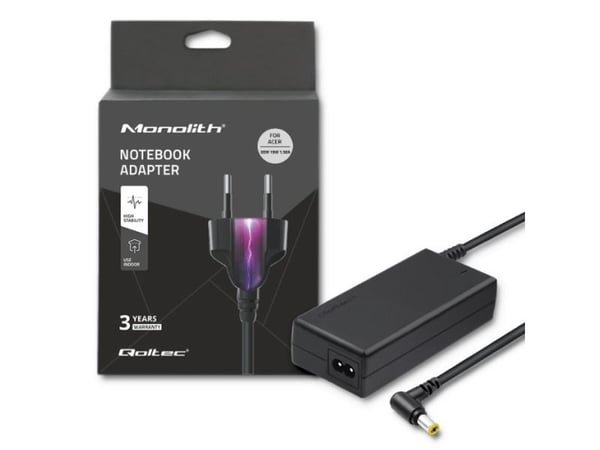 Qoltec 51514.30W, Notebook, Innendørs, 100-240 V, 50/60 Hz, 30 W, 19 V