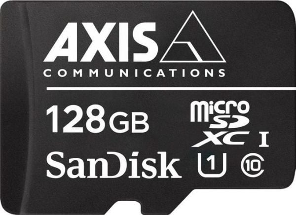 AXIS Surveillance - Flashminnekort (microSDXC til SD-adapter inkludert) - 128 GB - UHS-I U1 / Class10 - microSDXC UHS-I - svart - for AXIS D3110, M...