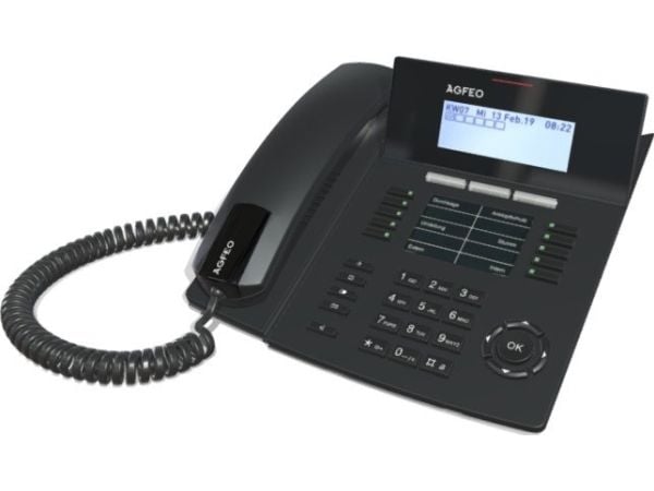 AGFEO ST 54 IP, IP-telefon, Svart, Kablet håndsett, 5000 oppføringer, Monochrome, 2,3 W