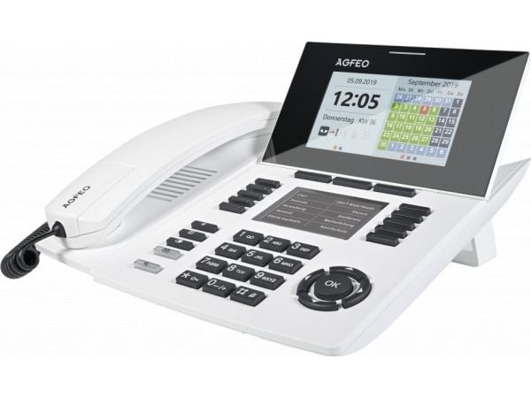 AGFEO ST 56 IP, IP-telefon, Hvit, Kablet håndsett, 5000 oppføringer, 235 mm, 210 mm