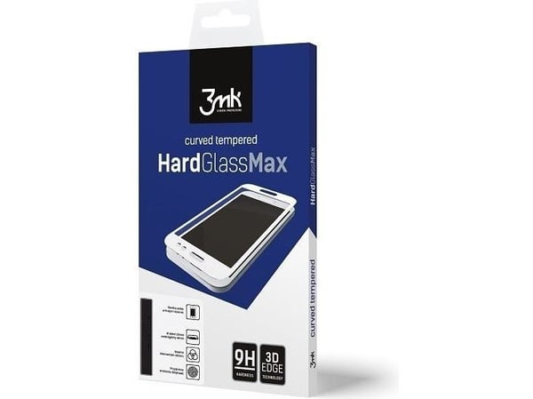 3MK HardGlass Max skjermbeskyttelse, Samsung S7 Edge, buet glass, klar/svart