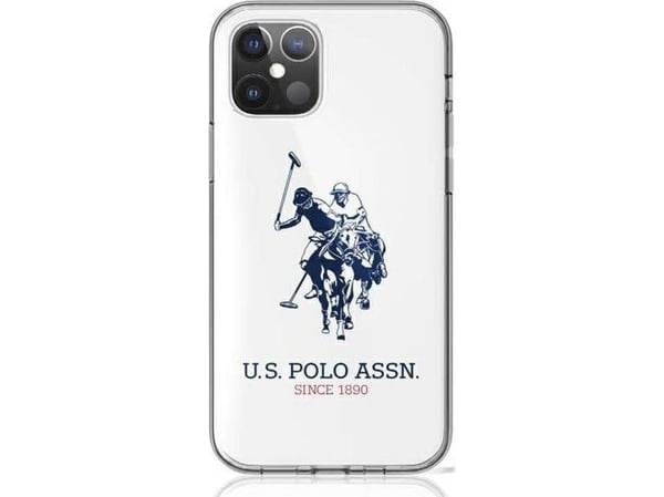 US Polo Assn iPhone 12/12 Pro 6,1" deksel USHCP12MTPUHRWH hvit blankt stort logo