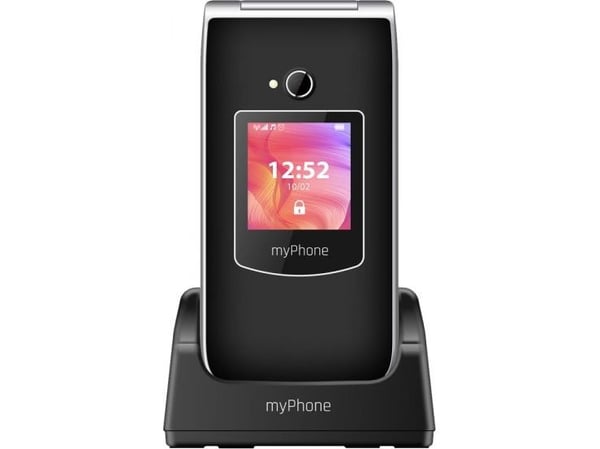 myPhone Rumba 2, Simpukka, Yksittäinen SIM, 6,1 cm (2.4"), Bluetooth, 800 mAh, Musta, Hopea