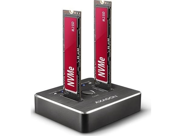 AXAGON USB-C 3.2 Gen2 - 2x NVMe CLONE DUAL SSD-docka | ADSA-M2C