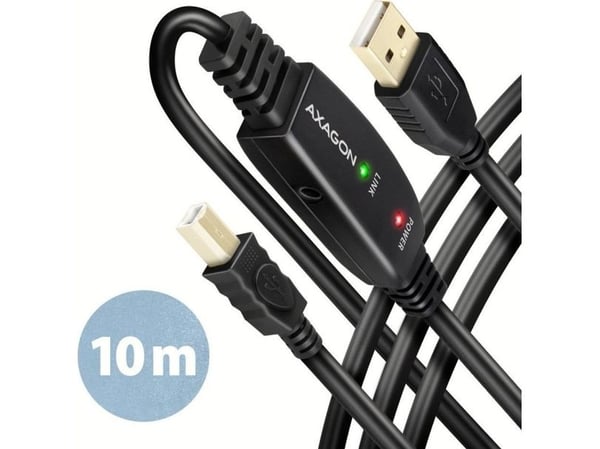 Kaapeli adr-210b usb 2.0 a-m -> b-m aktiivinen kaapelis poncececececececece/vahvistin 10m