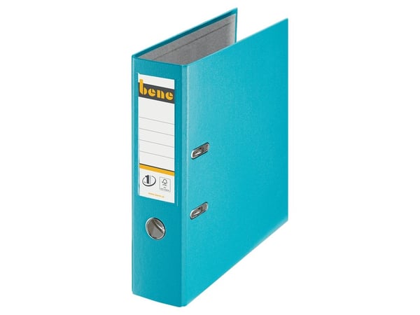 bene mappe ryggbredde 8 cm DIN A4 plast turkis