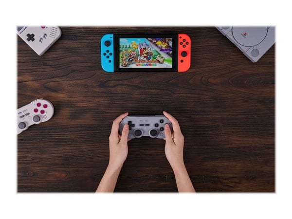8Bitdo SN30 Pro - Håndkonsoll - trådløs - Bluetooth - grå - for Nintendo Switch, PC, MAC, Android, Steam Deck, Raspberry Pi