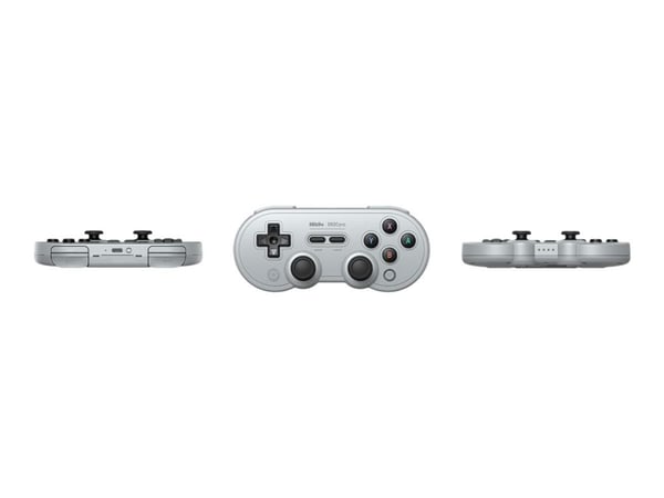 8Bitdo SN30 Pro - Håndkonsoll - trådløs - Bluetooth - grå - for Nintendo Switch, PC, MAC, Android, Steam Deck, Raspberry Pi