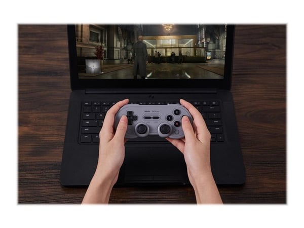 8Bitdo SN30 Pro - Håndkonsoll - trådløs - Bluetooth - grå - for Nintendo Switch, PC, MAC, Android, Steam Deck, Raspberry Pi
