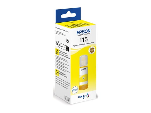Epson EcoTank 113 - 70 ml - gul - original - blekkrefill - for EcoTank ET-16150, 16650, 5150, 5170, 5800, 5850, 5880; EcoTank Pro ET-16680, 5150, 5170