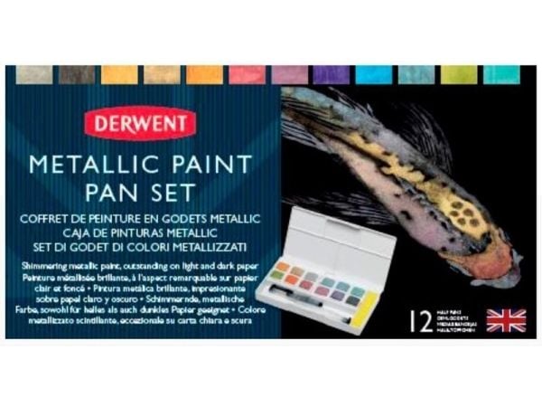 Derwent Metallic Watercolour Paint Pan-set