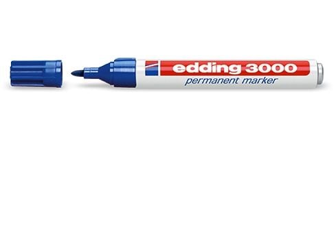 edding 3000 - Markering - permanent - blå - 1.5-3 mm