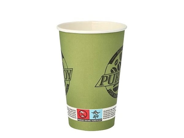 Papstar 87868, 300 ml, kartonki, polylaktidi (PLA), vihreä, FSC, 8 cm, 117 mm