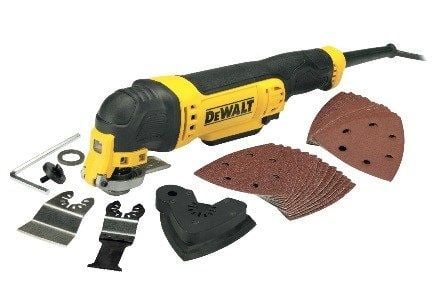 DEWALT MULTIFUNKTIONELLT VERKTYG 300W + TILLBEHÖR 29st DWE315