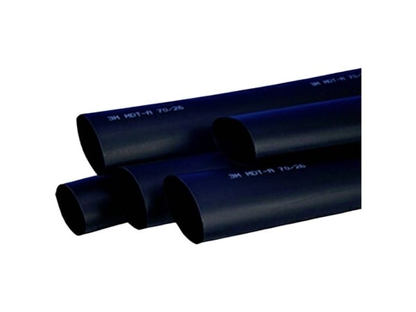3M TE100046578, kutisteputki, musta, 100 cm, 3,8 cm, 1,2 cm, 135 °C