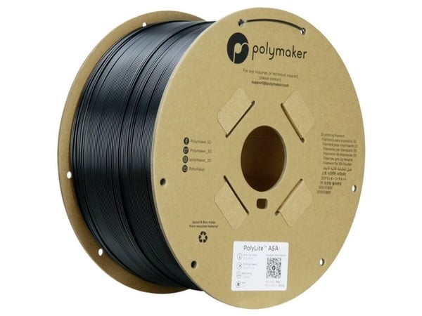 Polymaker PF01020 6938936712619 Filamentti ASA UV-kestävä, säänkestävä 1,75 mm 3 kg Musta PolyLite™ 1 kpl