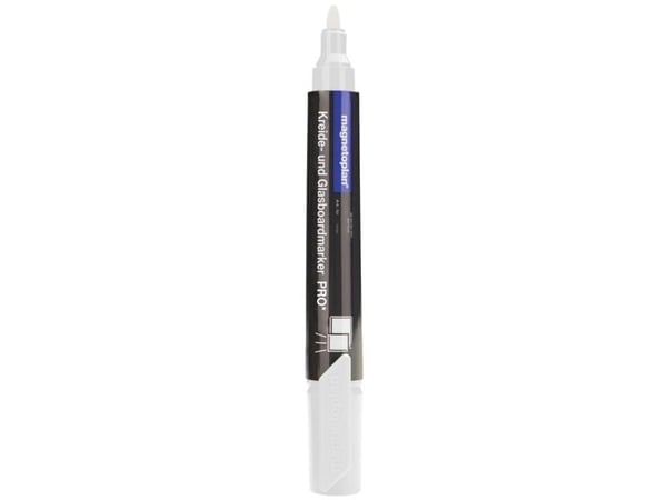 Magnetoplan 1231200 Marker för glasskivor Vit 1,5 mm, 3 mm