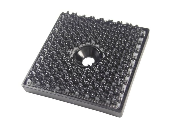 Sidontanauha 76768 Koukkukiinnitysneliö Nasta (L x S) 32 mm x 32 mm Musta 1 kpl