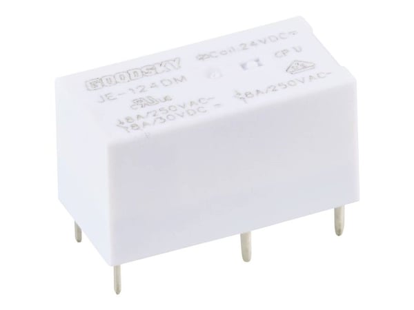 Printrelé GoodSky JE-124DM, 24 V/DC, 8 A, 1 sluttekontakt, 1 stk