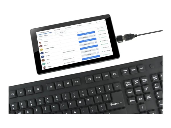 Gembird KB-109F-B, Langallinen, USB + PS/2, QWERTY, Musta
