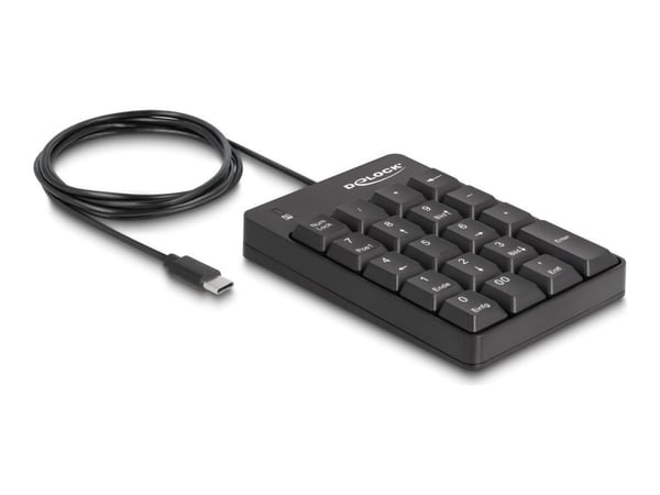 Delock - Tangentsats - 19 keys - USB-C - svart - detaljhandel