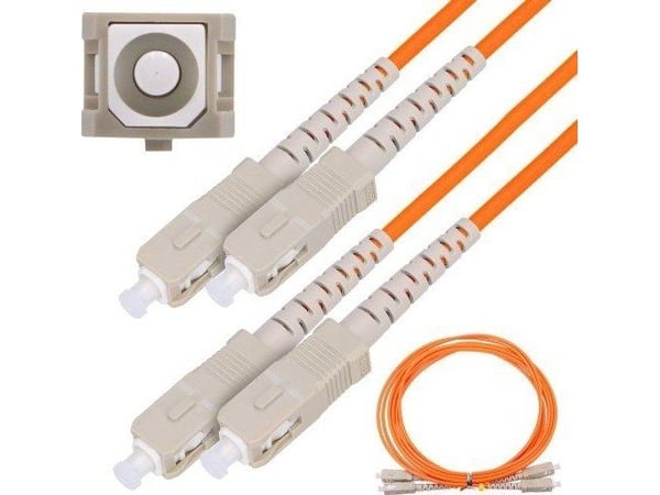 Extralink SC/UPC-SC/UPC | patchcord | Multimodus, Dupleks, 50/125, 3mm, 1m