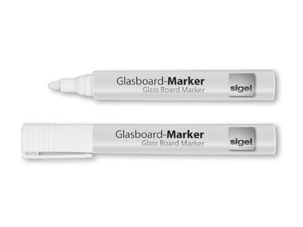 Sigel BA715, 2 stykker, Hvit, Fin / grov tupp, Svart, Hvit, Rund, 3 mm
