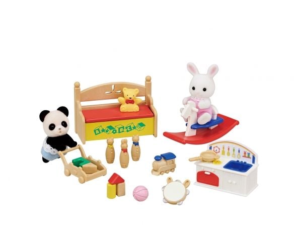 Sylvanian Families Baby's Toy Box Snow Rabbit & Panda Babies