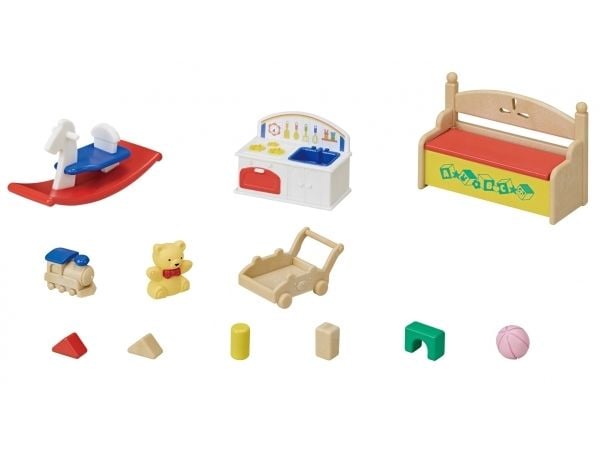 Sylvanian Families Baby's Toy Box Snow Rabbit & Panda Babies