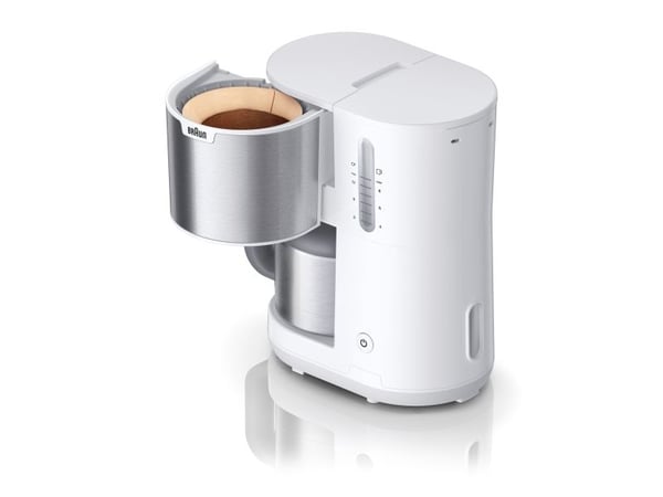 Braun IDCollection KF1505 WH, Kaffebrygger (drypp), 1,2 l, Malt kaffe, 1000 W, Hvit
