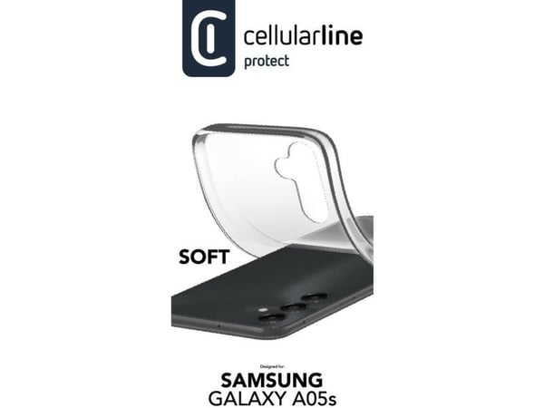 Cellularline Soft - Samsung Galaxy A05s kotelo (läpinäkyvä)