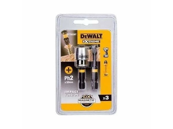 Extreme DeWALT IMPACT TORSION - Ruuvimeisselin kärki - 2 kpl - Phillips - PH2 - pituus: 50 mm