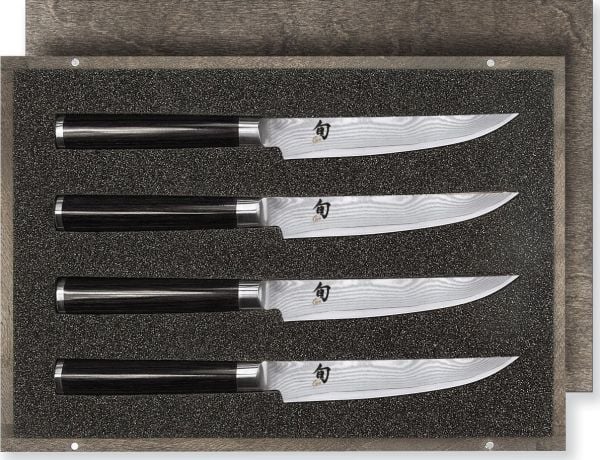 kai DMS-400, Kniv / bestickuppsättning, Stål, Trä, Rostfritt stål, Svart, Japan