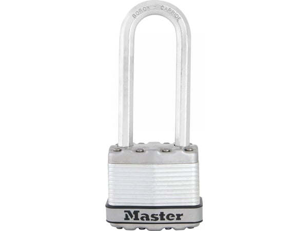 MASTER LOCK M1EURDLJ, Tradisjonell, Nøkkellås, Bruk bare én nøkkel, Garage, Port, Selvoppbevaring, Verktøy boks, Rustfritt stål, Laminert stål, Rus...