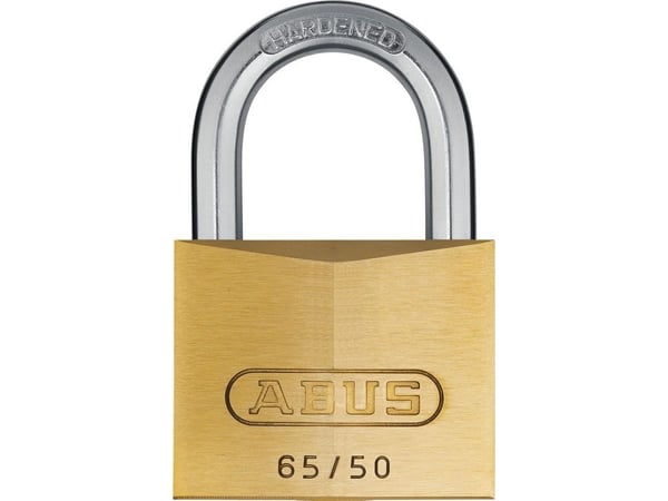 ABUS 65/50 kd., Tradisjonell, Nøkkellås, Bruk flere nøkler, Messing, Messing, Herdet stål