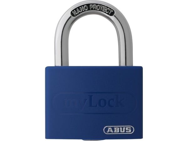 ABUS T65AL/40, Konventionellt hänglås, Tangentlås, Olika låsning, Verktygslåda, Blå, Gjuten aluminium