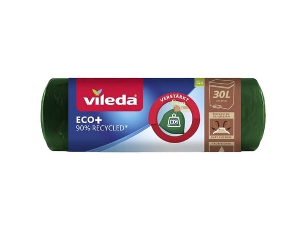 Vileda avfallsposer ECO+ 30,0 l grønn 15 stk (5800493005)