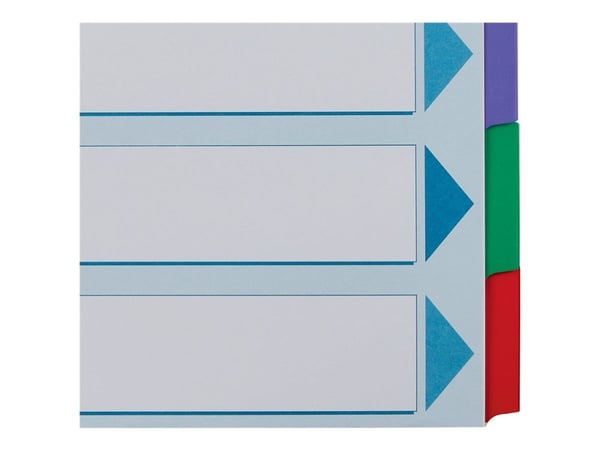 Esselte - Inndeler - 6 deler - for A4 (210 x 297 mm) - med fliker - hvit