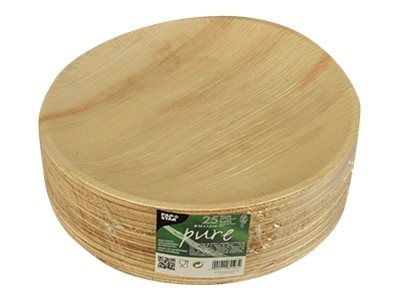 PAPSTAR pure - Tallerken - Størrelse 23 cm - Høyde 2.5 cm - rund - avhendbar (en pakke 25)